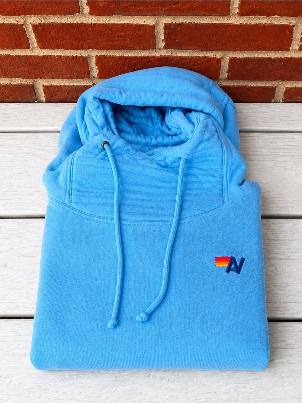 Aviator Nation Ninja Hoodie XS Sky Blue | Classic Funnel Neck Sweatshirt